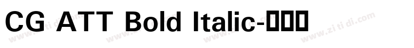 CG ATT Bold Italic字体转换